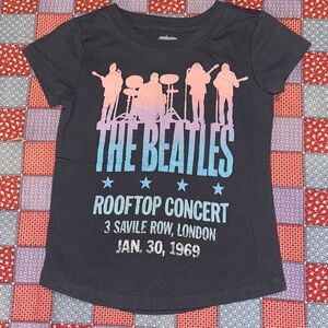 The Beatles Kids Grey Rooftop Concert Tee XS 4/5